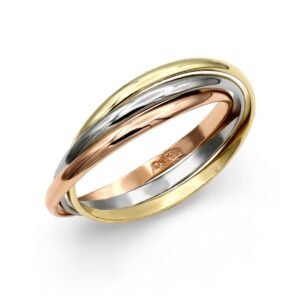 JRN155-D | 9ct 3 Colour Gold Russian Wedding Ring