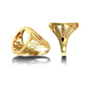 JRN174-H | 9ct Yellow Gold Half Sovereign Ring