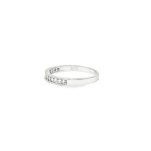 JRN610 | 9ct White Gold, Half Eternity Cubic Zirconia Ring