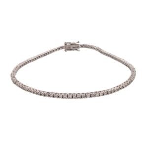 LAB9B018-100 | 9ct White Gold 1.00ct Claw Set LAB Grown Diamond Line Bracelet