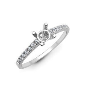 PTM768-100 | 950 Platinum 0.17ct Natural Diamond Semi Set Ring - Holds 1.00ct
