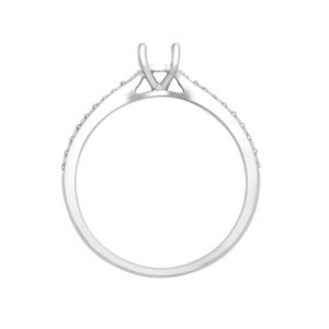 PTM951-025 | 950 Platinum Gold 0.12ct Natural Diamond Pav?-set Wed-fit Ring Mount + 0.25ct Diamond