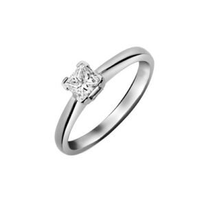 PTR002-075 | Platinum 75pts Princess Cut Dia Solitaire Ring