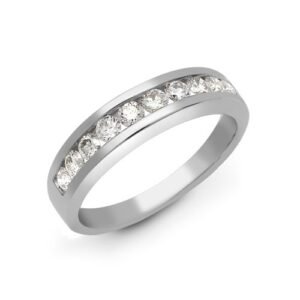 PTR009-050 | Platinum 0.50ct Channel Set R.B.C Dia Half ET Ring