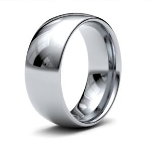 WCT18W8 | 18ct White Gold Standard Weight Court Profile Mirror Finish Wedding Ring