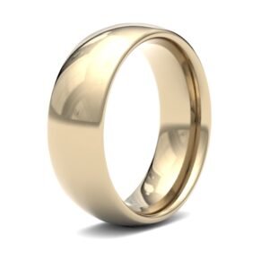 WCT18Y7 | 18ct Yellow Gold Standard Weight Court Profile Mirror Finish Wedding Ring