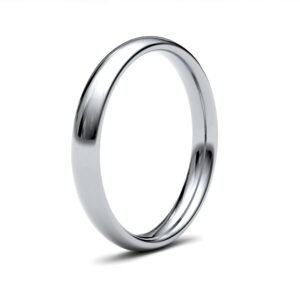 WCTPL3(F-Q) | Platinum Standard Weight Court Profile Mirror Finish Wedding Ring