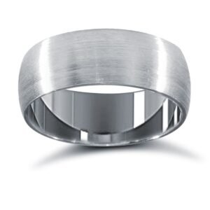 WCTPL7-01 | Platinum Standard Weight Court Profile Satin Wedding Ring