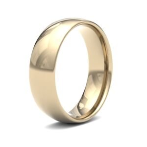 18ct Yellow Gold 6mm Lightweight Court Profile Mirror Finish Wedding Ring