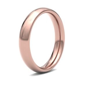 18ct Rose Gold Premium Weight Court Profile Mirror Finish Wedding Ring