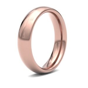 18ct Rose Gold Premium Weight Court Profile Mirror Finish Wedding Ring