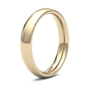 18ct Yellow Gold Premium Weight Court Profile Mirror Finish Wedding Ring