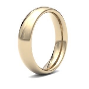 18ct Yellow Gold Premium Weight Court Profile Mirror Finish Wedding Ring