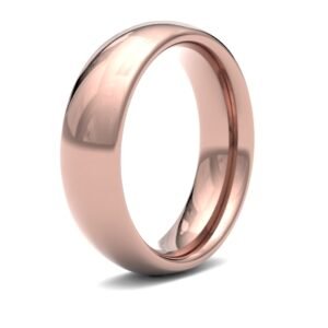 9ct Rose Gold Premium Weight Court Profile Mirror Finish Wedding Ring