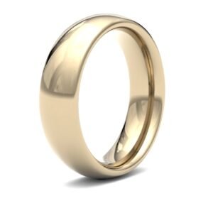 9ct Yellow Gold Premium Weight Court Profile Mirror Finish Wedding Ring
