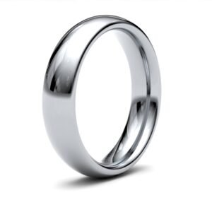 Platinum Premium Weight Court Profile Mirror Finish Wedding Ring