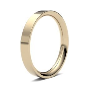 18ct Yellow Gold Premium Weight Flat Court Profile Mirror Finish Wedding Ring