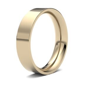 9ct Yellow Gold Premium Weight Flat Court Profile Mirror Finish Wedding Ring