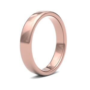 18ct Rose Gold Standard Weight Court Profile Mirror Finish Wedding Ring