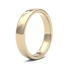 18ct Yellow Gold Standard Weight Court Profile Mirror Finish Wedding Ring