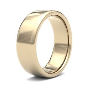 18ct Yellow Gold Standard Weight Court Profile Mirror Finish Wedding Ring