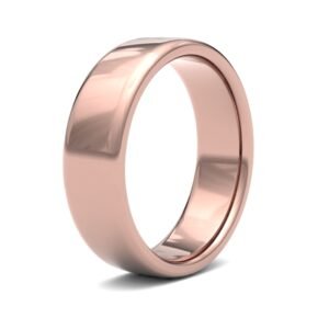 9ct Rose Gold Standard Weight Court Profile Mirror Finish Wedding Ring