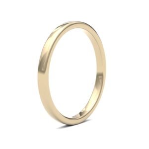 9ct Yellow Gold Standard Weight Court Profile Mirror Finish Wedding Ring