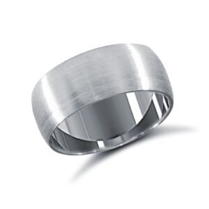 Platinum Standard Weight Court Profile Satin Wedding Ring